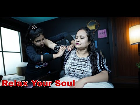 She Doing Very Nice ASMR Head And Body Massage Therapy | ASMR Scratching And Tapping Massage