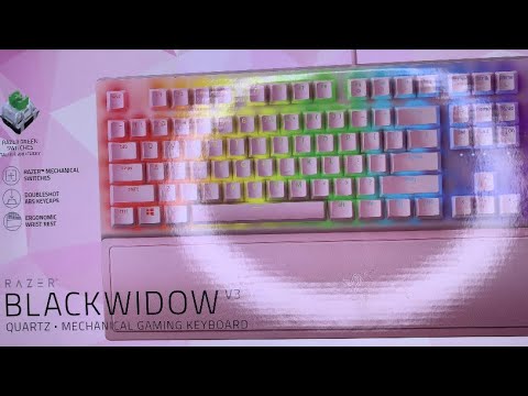 ASMR Razer Black Widow V3 Quartz Mechanical Gaming Keyboard Unboxing