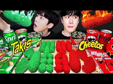 ASMR MUKBANG 직접 만든 타키스 대왕 가래떡 떡볶이 불닭볶음면 치즈스틱 핫도그 먹방 & 레시피 FIRE NOODLES AND Tteokbokki EATING SOUND!