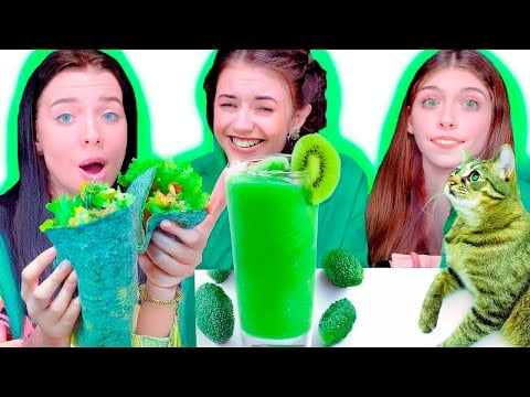 Greeen Food ASMR Candy Race: A Colorful Taste Adventure! 🍬✨Best Compilation