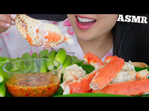 ASMR KING CRAB + SPICY SEAFOOD SAUCE (EATING SOUNDS) NO TALKING | SAS-ASMR