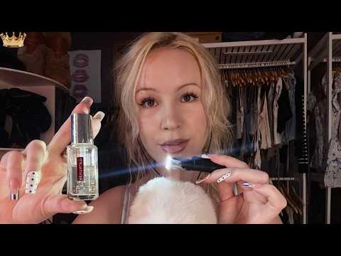 ASMR Visual triggers & eye exam as the lighting gets darker & darker