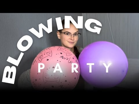 ASMR - BLOWING PARTY | Purple Balloons | 💨