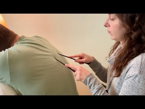ASMR Back Tapping, Scratching, Tracing Massage ✨ [Real Person ASMR]