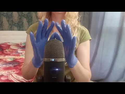 ASMR Pure Tingles: Blue Nitril  Gloves & Oily (No Talking)