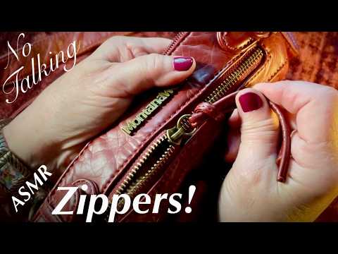 ASMR~All The Zips! (NO TALKING VERSION) Almost Every Zipper I Own! Request!