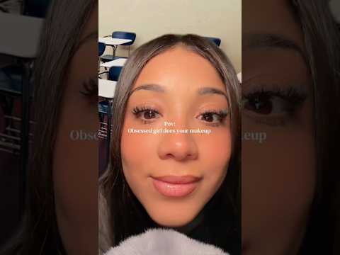 OBSESSED GIRL DOES YOUR MAKEUP 😍 #asmr #pov #funny #roleplay