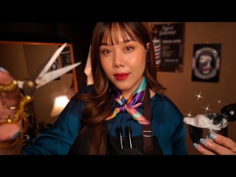ASMR Magical Barber Shop ✂️🍂 A Relaxing Haircut, Shave & Grooming Roleplay
