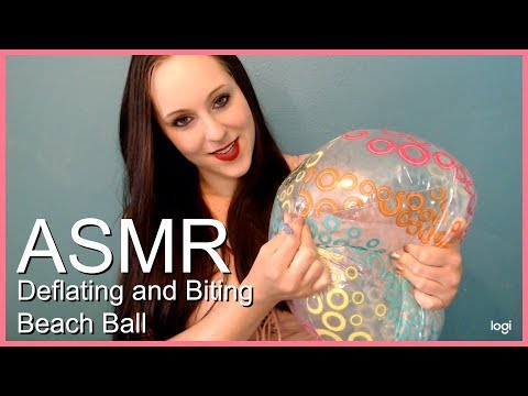 ASMR Blowing, Deflating and Biting Beach Ball