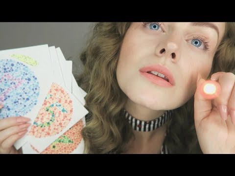 [ASMR] Semi-inaudible colour blindness eye examination