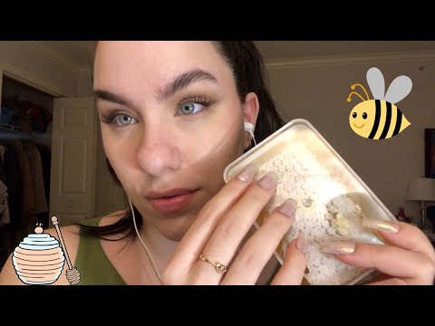 ASMR Eating Honey Comb STICKY Sounds