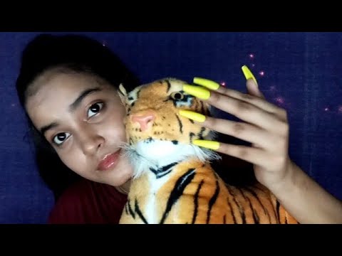 Asmr tapping on plastic Tiger 😄