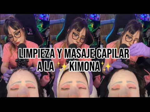 ASMR- VERSIÓN LARGA- Relájate con el masaje y limpieza capilar