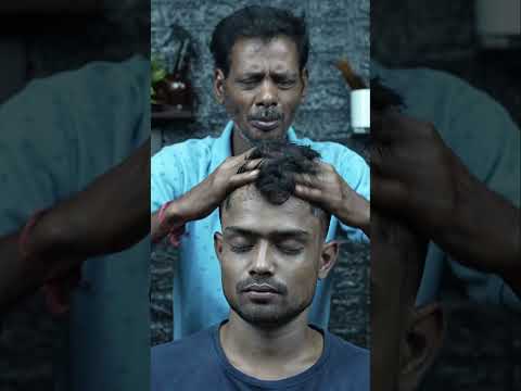 Uncle Barber Doing Mesmerizing Head Massage ASMR #shorts
