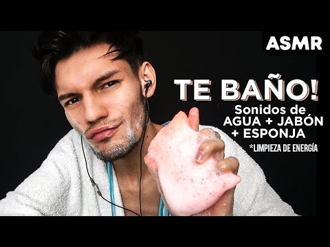 ASMR español - Te baño *Para Dormir (Sonidos de Agua y Esponja) - Limpieza de energía - Mol ASMR