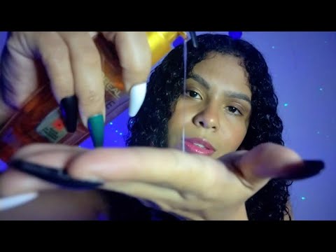 ASMR UMECTAÇÃO no SEU CABELO VÍDEO RELAX PARA ACALMAR DOR DE CABEÇA