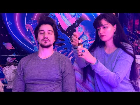 ASMR~ Real Person Hair Play + Skin Treatment {ft. Not Alex Turner}
