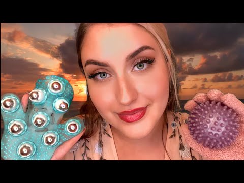 ASMR Verwöhnende Wellnessbehandlung am Strand SPA Roleplay Oil Massage 5/6 Traumreise 💆🏽‍♀️