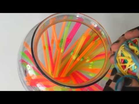 Elastic sound of rubber bands and straws with Latex Gloves [[ASMR]]