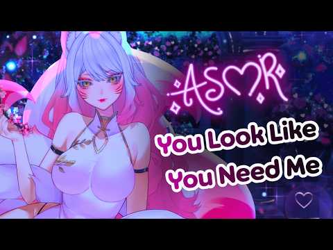 ASMR Relaxing With a Pretty Kitsune 🩷 Fluffy Tails, Head Scratches, Close Attention