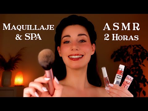 ASMR 2 HORAS 💄 MAQUILLAJE & SPA 🧼 MASAJES & SKINCARE ❤️ Atención Personal 💌 Roleplay en Español