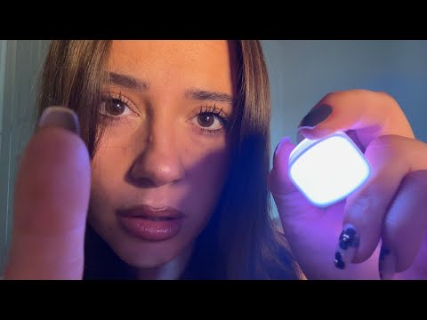ASMR relaxing light triggers for sleep  ( follow light , count flashes, point 1,2,3,4) 