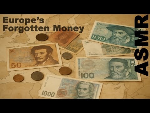 ASMR: All Currencies 💶  of Europe Before the Euro | ASMR History + relaxing