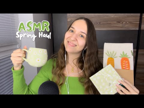 ASMR Spring Haul 🌼💚 | home decor, body care & more (tapping, scratching, whisper ramble)