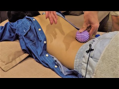 ASMR Lower Back Massage with Extra Tools to Reduce Pain | Back Scratching & Back Tracing ASMR