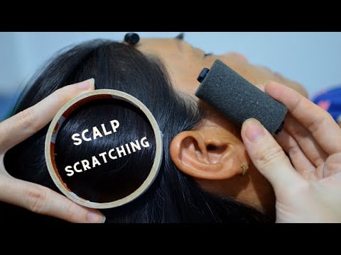 ASMR Tingly Scalp Scratching Fast And Aggressive, Scalp Massage With Tools Triggers To Sleep