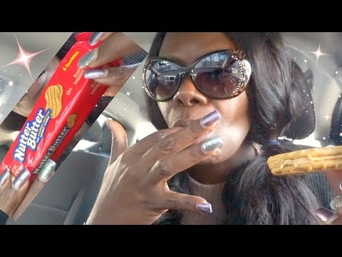 Real Talk Ramble ASMR Eating  Nutter Butter Cookies