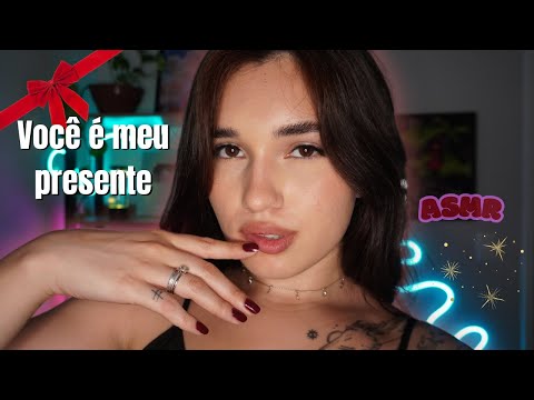 ASMR| VOCÊ É O MEU PRESENTE DE NATAL 🎄| CUIDADO E PERSONAL ATTENTION