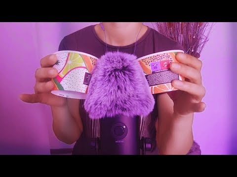 🎧 Fluffy Mic ASMR Brushing with Cups - Sleep, Study, Relax - No Talking