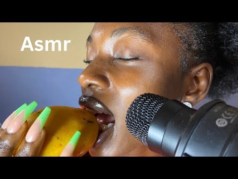 ASMR SATISFYING YOUR CRAVINGS✨IRRESISTIBLE MANGO & APPLE EATING DELIGHT 🥭✨