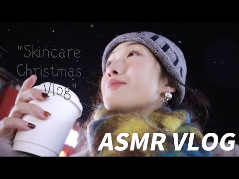 Whispers, Mouth Sounds, Snow White Noise & Skincare🎄✨ASMR Vlog | Let's Build a Christmas Tree!💕