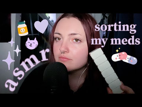 ASMR organise my meds with me !! (tapping, scratching, tracing letters, rattling + more)