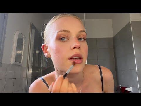 ASMR - GRWM in French ( hair, makeup, outfit )