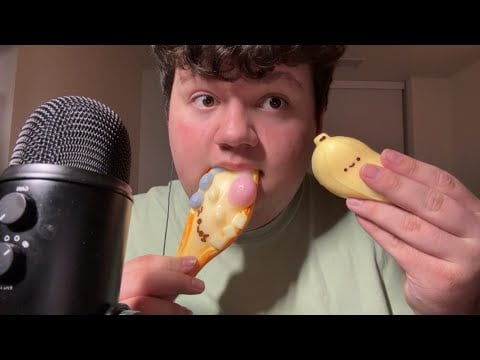 ASMR Chewing on taba squishies with LOTS of mouth sounds ✨ 