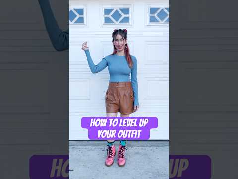 Making my outfit look BETTER #fallintoshorts #fashion #shorts