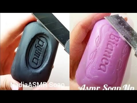 Dry Soap carving ASMR\ relaxing sounds\ No talking. Satisfying ASMR video\ Cutting soap