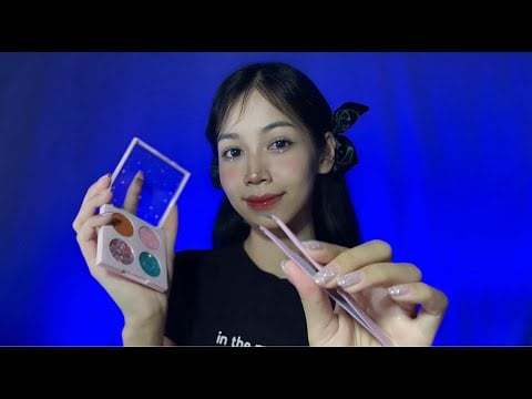 ASMR Friend Does Your New Year Party Makeup ✨