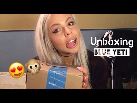 ASMR unboxing Blue Yeti USB microphone | soft whispering