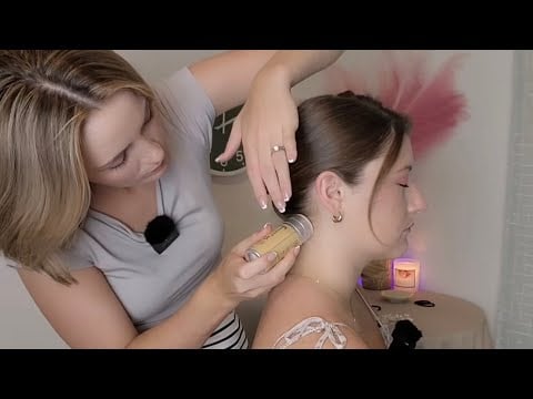 ASMR Perfectionist French Twist Up Do Hairstyle: Braiding, Mini Combing, Perfecting & Hair Pinning