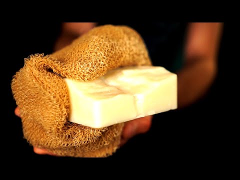 ASMR Exfoliating a bar of soap