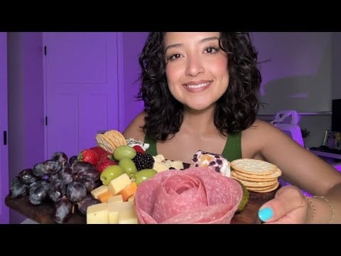 ASMR | Charcuterie board 🍇🍓🧀