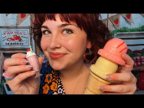 ASMR Fairy Ice Cream Shop🍦🍓🧚‍♀️(roleplay, tingly triggers, minatures)