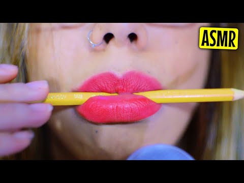 👄 ASMR PEN NOMS Mouths Sounds (asmr Pen Bitting Chewing) no talking 💛