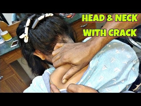 Hair cracking Indian head massage with neck cracking by asim barber asmr
