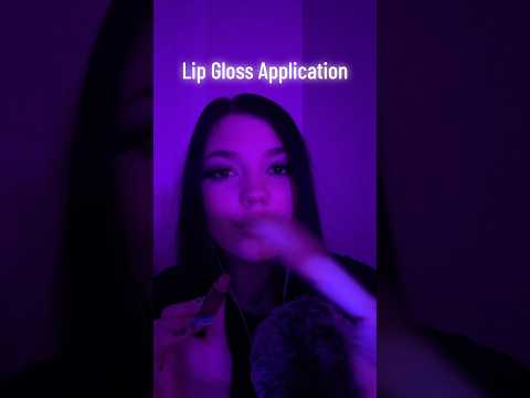 Lip gloss Application ASMR 💄 #relax #visualtingle #tingles #triggersforsleep #mouthsounds #tapping