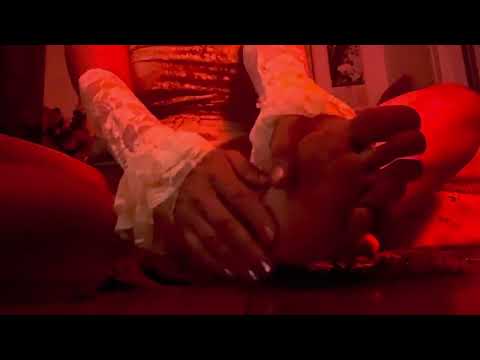ASMR Foot massage relaxing lace
